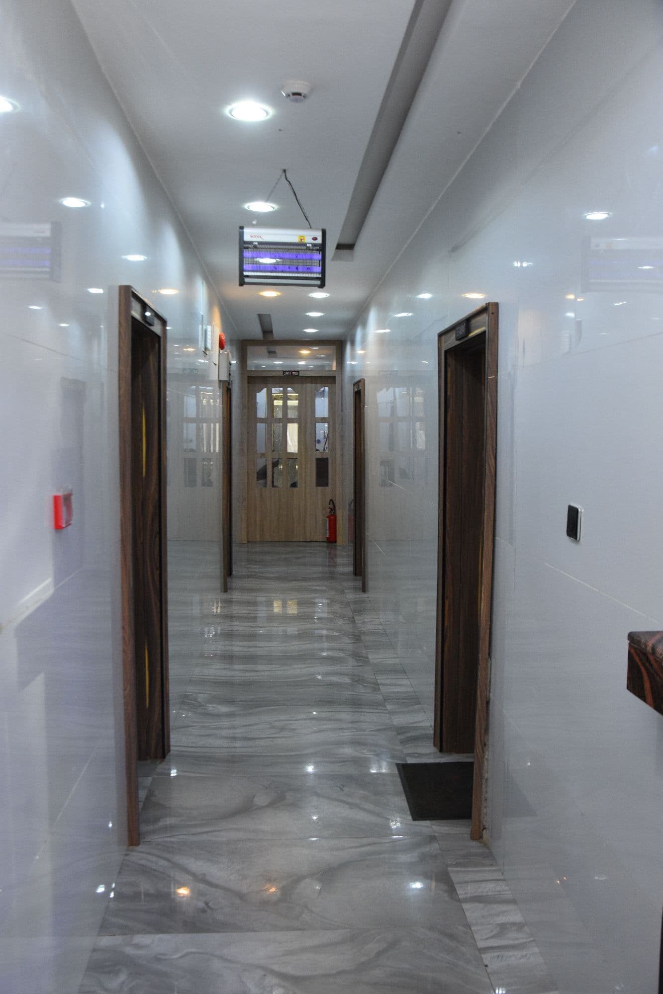 Corridor to the guest rooms